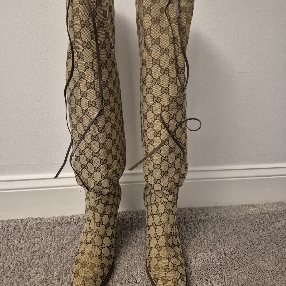 Gucci Women's Tan Knee-High Boots